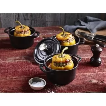 STAUB 1101225 Staub 0.5-qt Round Dutch Oven - Black