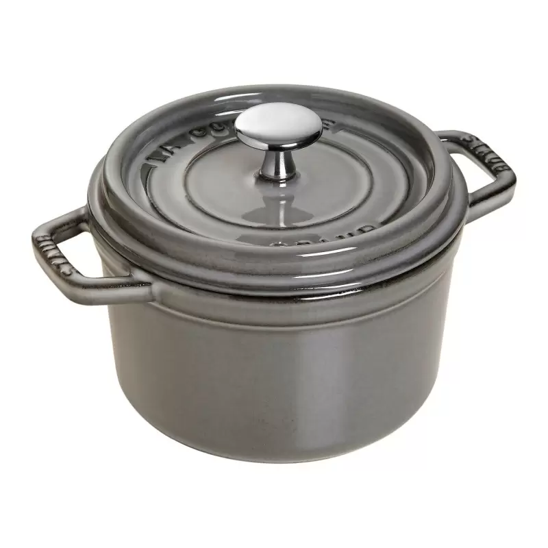 STAUB 1101418 Staub 0.75-qt Round Dutch Oven - Graphite Grey