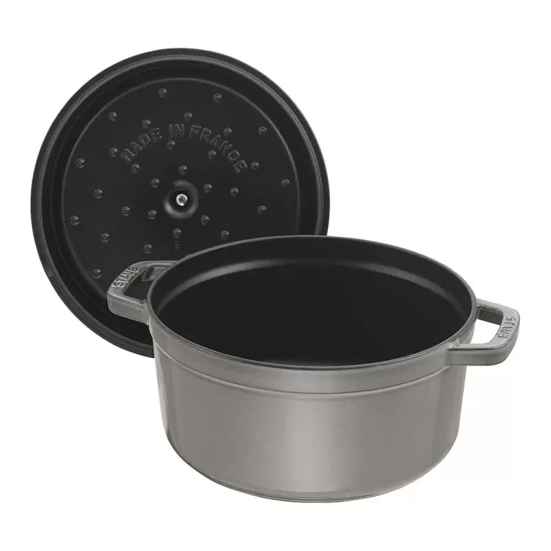 STAUB 1101418 Staub 0.75-qt Round Dutch Oven - Graphite Grey
