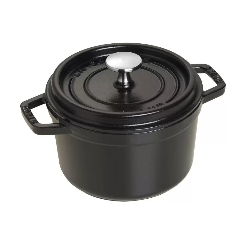 STAUB 1101625 Staub 1.25-qt Round Dutch Oven - Black