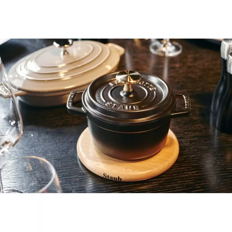 STAUB 1101625 Staub 1.25-qt Round Dutch Oven - Black