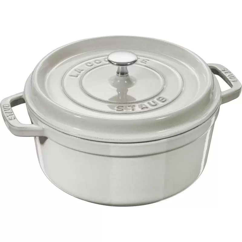 STAUB 11022107 Staub 2.75-qt Round Dutch Oven - White Truffle