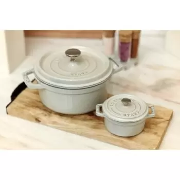 STAUB 11022107 Staub 2.75-qt Round Dutch Oven - White Truffle