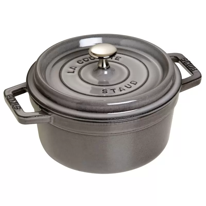 STAUB 1102218 Staub 2.75-qt Round Dutch Oven - Graphite Grey