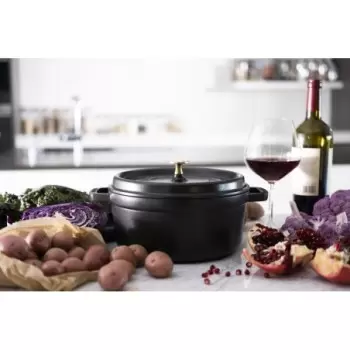 STAUB 1102425 Staub 4-qt Round Dutch Oven - Black