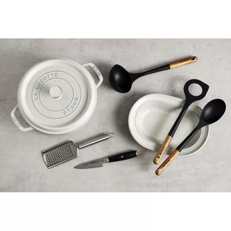 STAUB 11024107 Staub 4-qt Round Dutch Oven - White Truffle