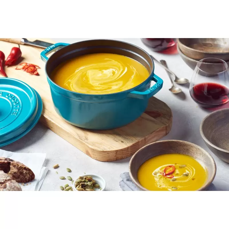 STAUB 11024105 Staub 4-qt Round Dutch Oven - Turquoise