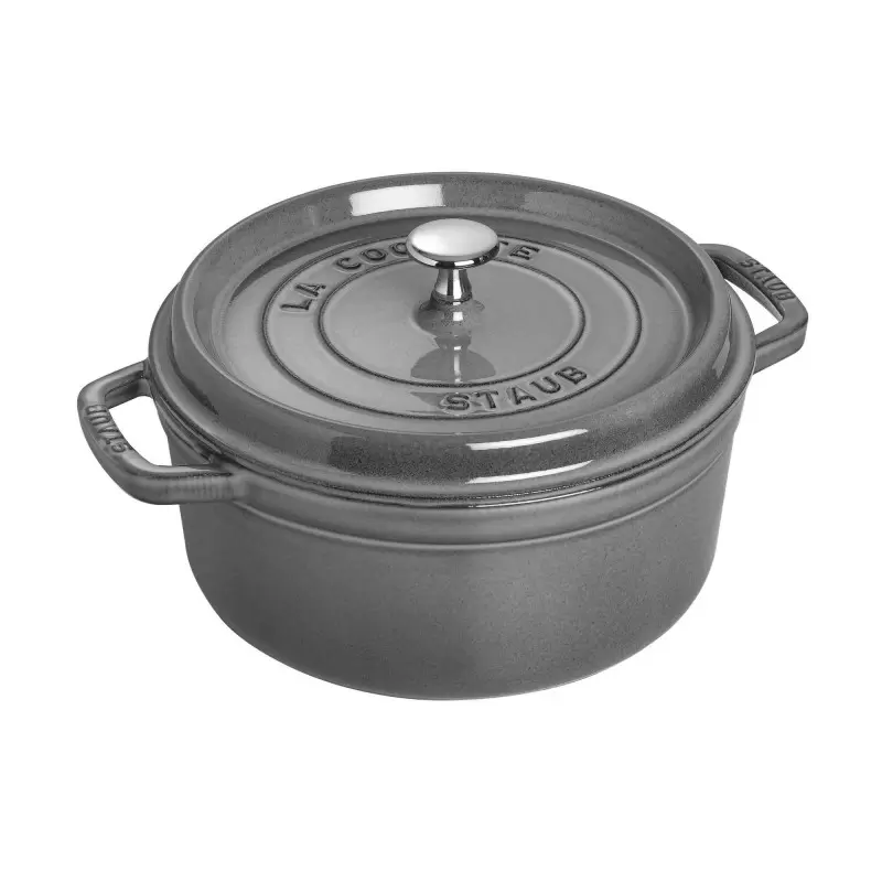 STAUB 1102418 Staub 4-qt Round Dutch Oven - Graphite Grey
