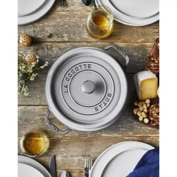 STAUB 1102418 Staub 4-qt Round Dutch Oven - Graphite Grey