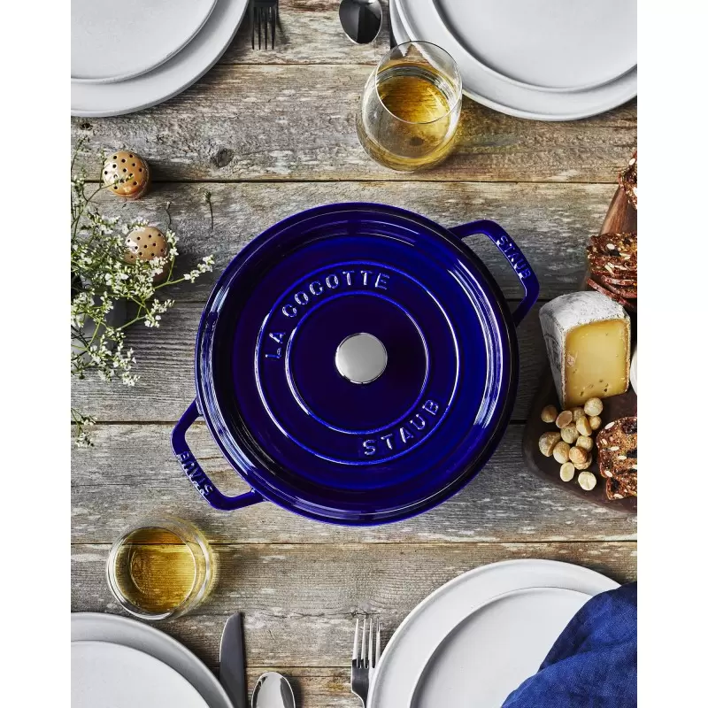 STAUB 1102491 Staub 4-qt Round Dutch Oven - Dark Blue