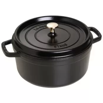 STAUB 1102625 Staub 5.5-qt Round Dutch Oven - Black