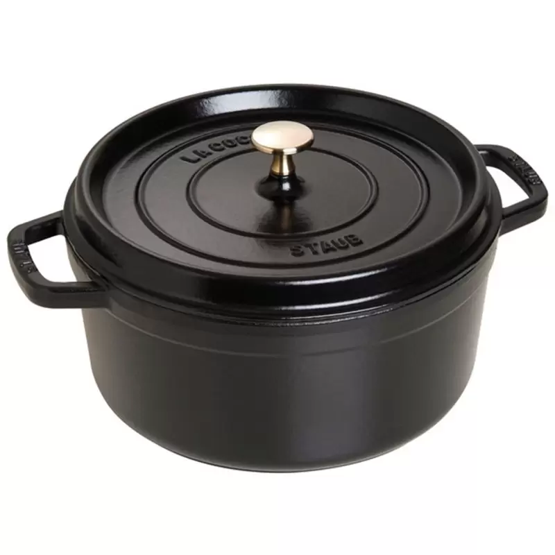STAUB 1102625 Staub 5.5-qt Round Dutch Oven - Black