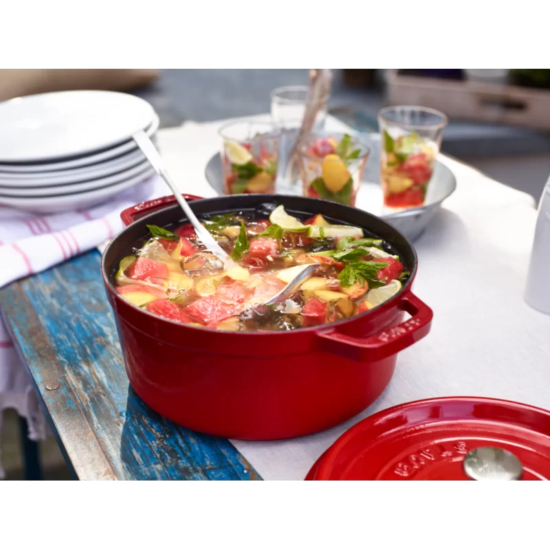 STAUB 1102606 Staub 5.5-qt Round Dutch Oven - Cherry