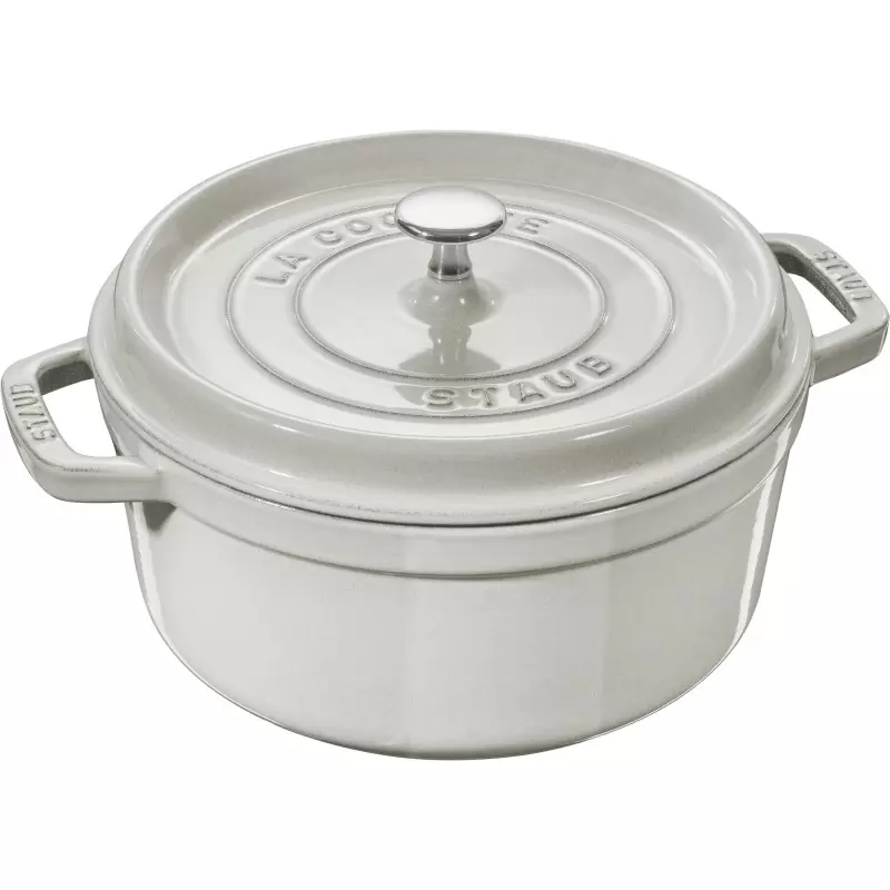 STAUB 11026107 Staub 5.5-qt Round Dutch Oven - White Truffle