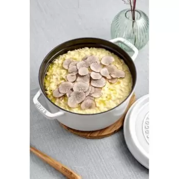 STAUB 11026107 Staub 5.5-qt Round Dutch Oven - White Truffle