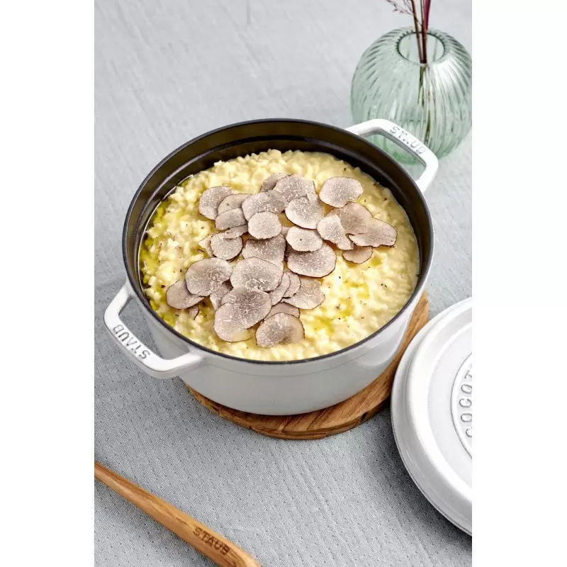 STAUB 11026107 Staub 5.5-qt Round Dutch Oven - White Truffle