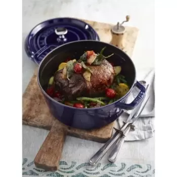 STAUB 1102691 Staub 5.5-qt Round Dutch Oven - Dark Blue