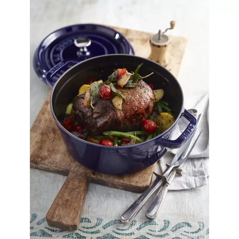 STAUB 1102691 Staub 5.5-qt Round Dutch Oven - Dark Blue