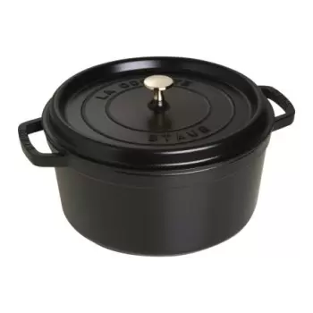 STAUB 1102825 Staub 7-qt Round Dutch Oven - Black