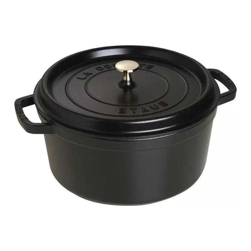 STAUB 1102825 Staub 7-qt Round Dutch Oven - Black