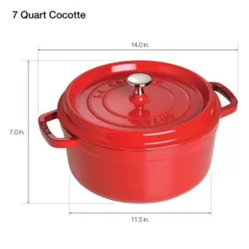 STAUB 1102806 Staub 7-qt Round Dutch Oven - Cherry