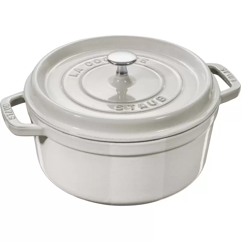 STAUB 11028107 Staub 7-qt Round Dutch Oven - White Truffle