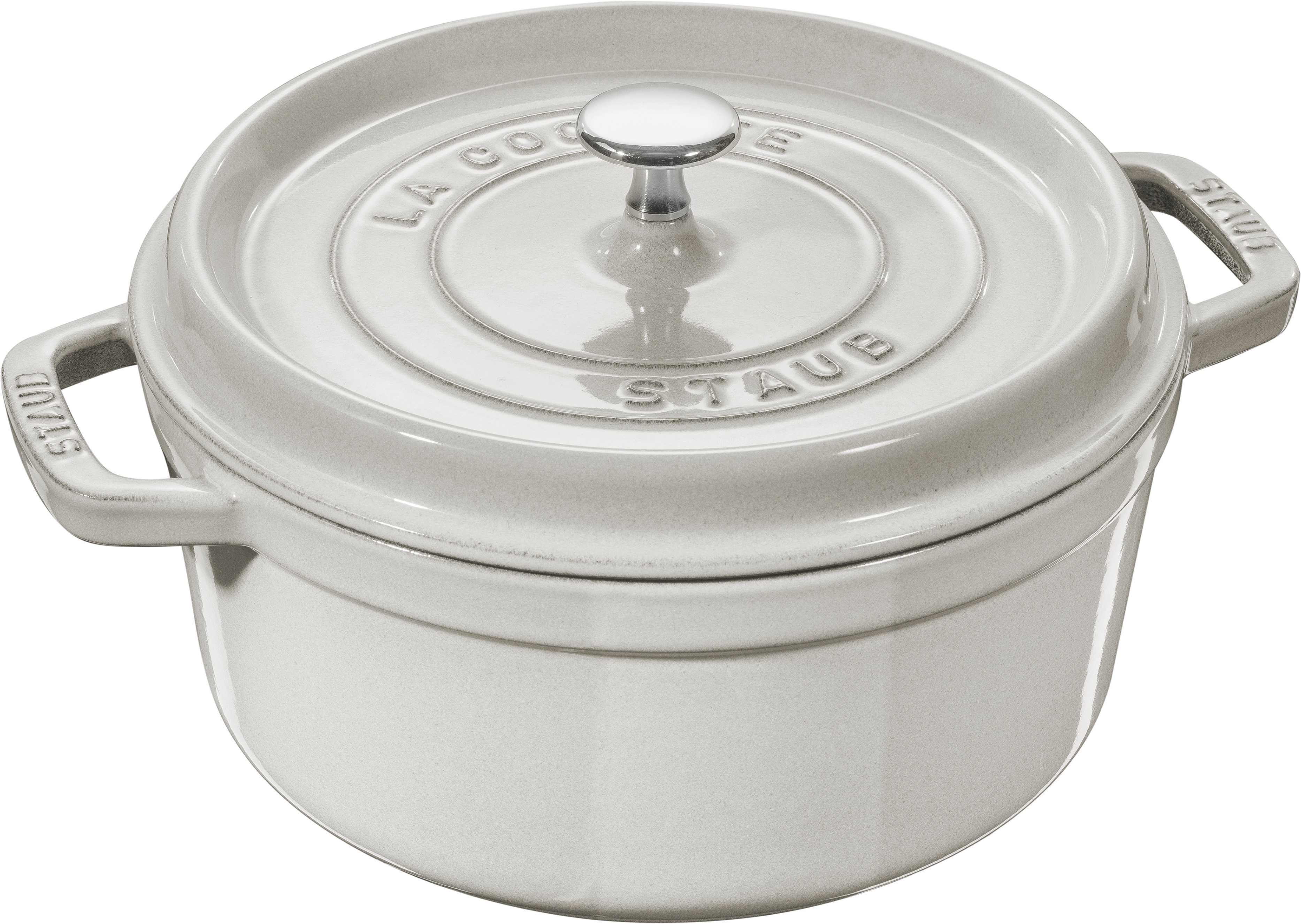 STAUB 11028107 Staub 7-qt Round Dutch Oven - White Truffle