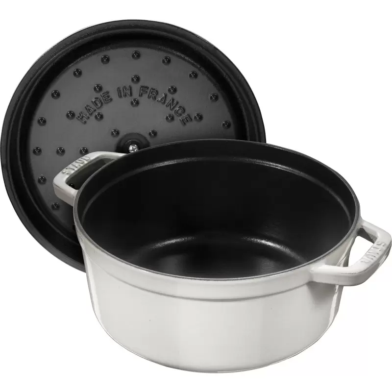 STAUB 11028107 Staub 7-qt Round Dutch Oven - White Truffle