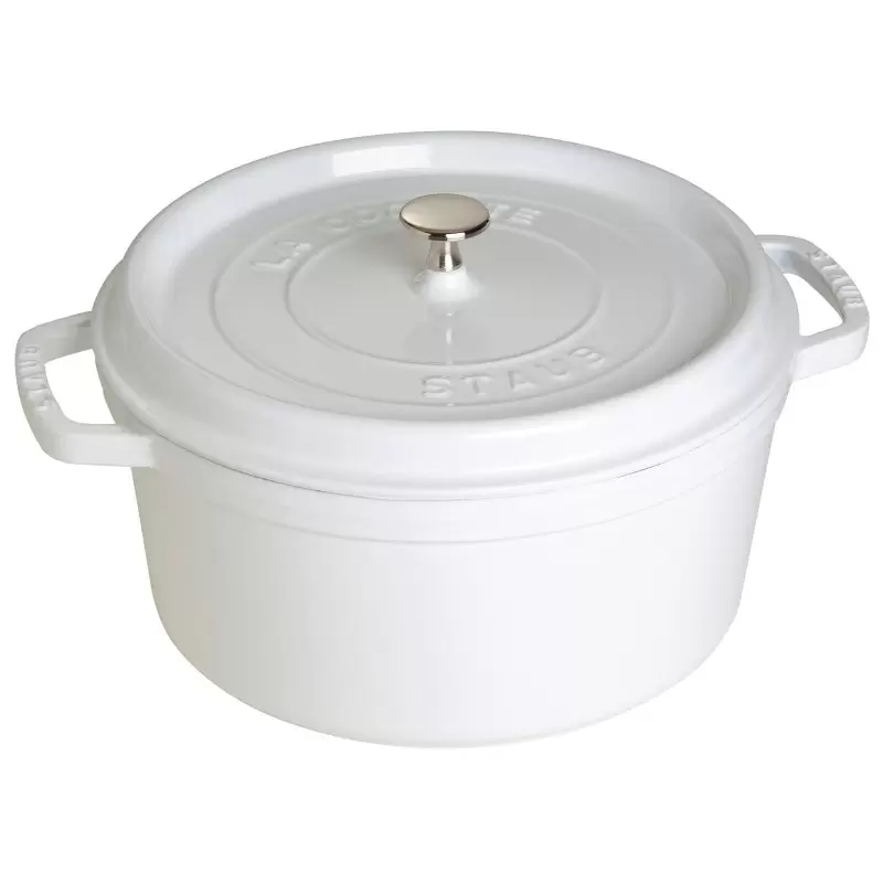 STAUB 1102802 Staub 7-qt Round Dutch Oven - White