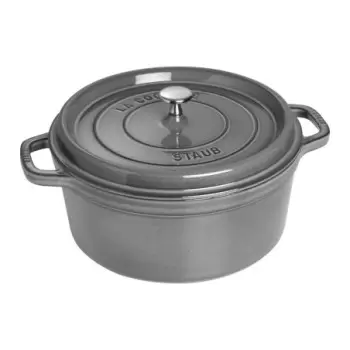 STAUB 1102818 Staub 7-qt Round Dutch Oven - Graphite Grey