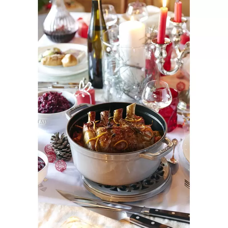 STAUB 1102818 Staub 7-qt Round Dutch Oven - Graphite Grey