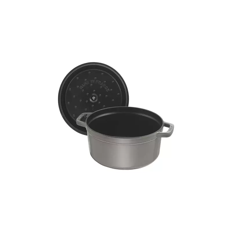 STAUB 1102818 Staub 7-qt Round Dutch Oven - Graphite Grey