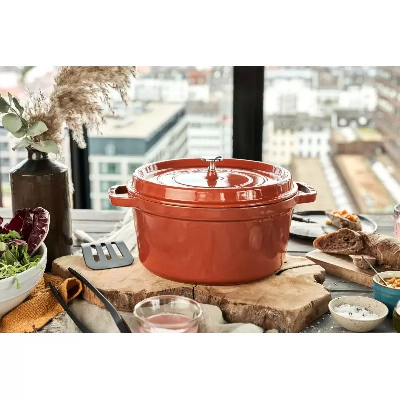STAUB 11028806 Staub 7-qt Round Dutch Oven - Burnt Orange