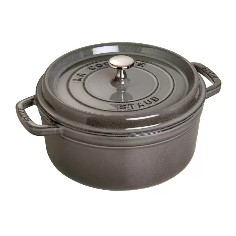 STAUB 1103018 Staub 9-qt Round Dutch Oven - Graphite Grey
