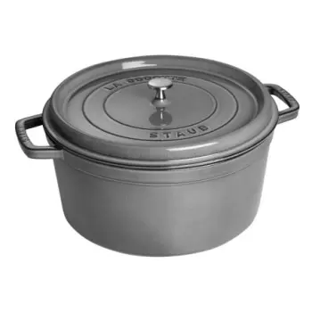 STAUB 1103418 Staub 13.25-qt Round Dutch Oven - Graphite Grey