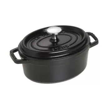 STAUB 1101725 Staub 1-qt Oval Dutch Oven - Black