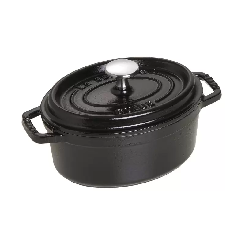 STAUB 1101725 Staub 1-qt Oval Dutch Oven - Black