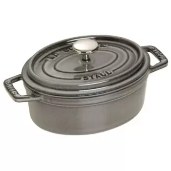 STAUB 1101718 Staub 1-qt Oval Dutch Oven - Graphite Grey