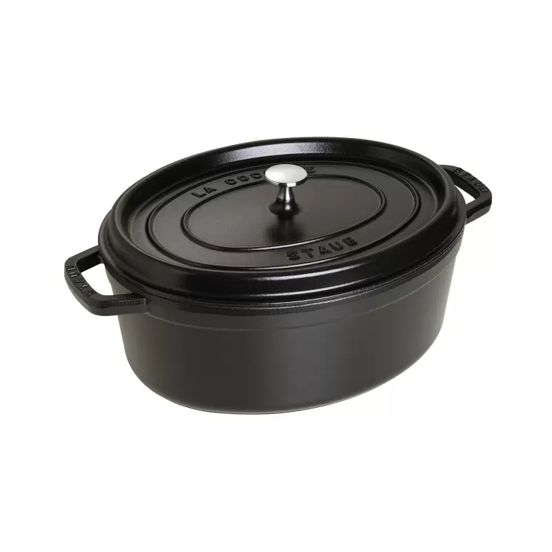 STAUB 1103325 Staub 7-qt Oval Dutch Oven - Black