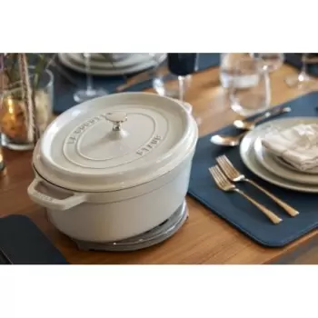 STAUB 11033107 Staub 7-qt Oval Dutch Oven - White Truffle