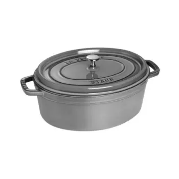 STAUB 1103318 Staub 7-qt Oval Dutch Oven - Graphite Grey