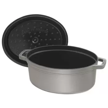STAUB 1103318 Staub 7-qt Oval Dutch Oven - Graphite Grey