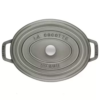 STAUB 1103318 Staub 7-qt Oval Dutch Oven - Graphite Grey