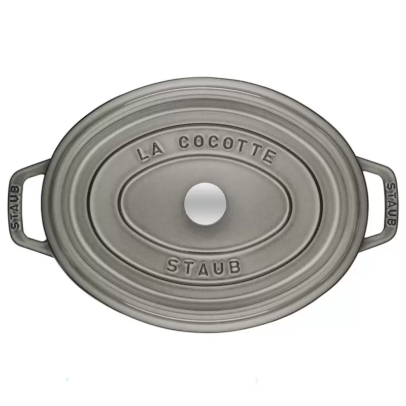 STAUB 1103318 Staub 7-qt Oval Dutch Oven - Graphite Grey