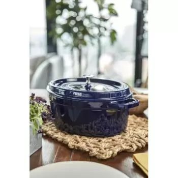 STAUB 1103391 Staub 7-qt Oval Dutch Oven - Dark Blue