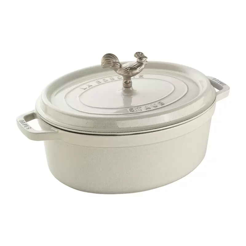 STAUB 15000202 Staub 5.75-qt Coq au Vin Dutch Oven - White Truffle