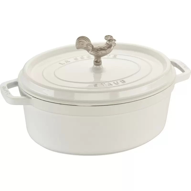 STAUB 1123102 Staub 5.75-qt Coq au Vin Dutch Oven - White