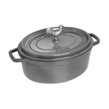 STAUB 1123118 Staub 5.75-qt Coq au Vin Dutch Oven - Graphite Grey