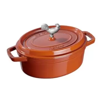 STAUB 11231806 Staub 5.75-qt Coq au Vin Dutch Oven - Burnt Orange