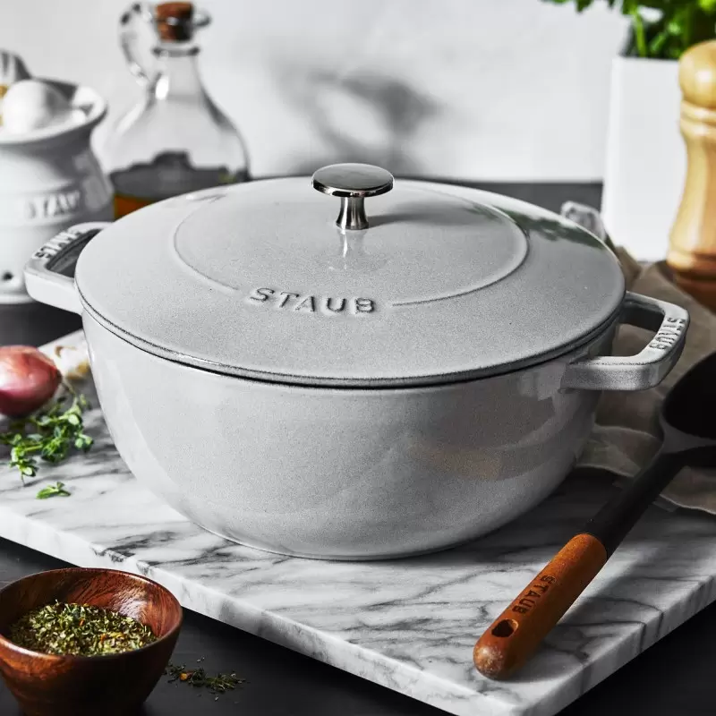 STAUB 117324107 Staub 3.75-qt Essential French Oven - White Truffle STAUB 117324107 Staub 3.75-qt Essential French Oven - White Truffle